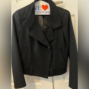 Authentic Kenneth Cole Peacoat. Wool Blend. Size-Med. Black.